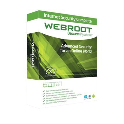 Webroot SecureAnywhere Internet Security Complete 1-Year 5-Devices