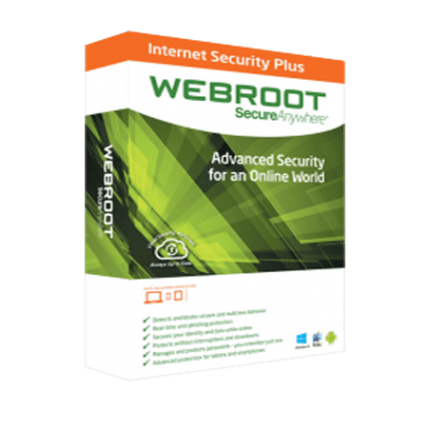 Webroot SecureAnywhere Internet Security Plus 1-Year 3-Devices