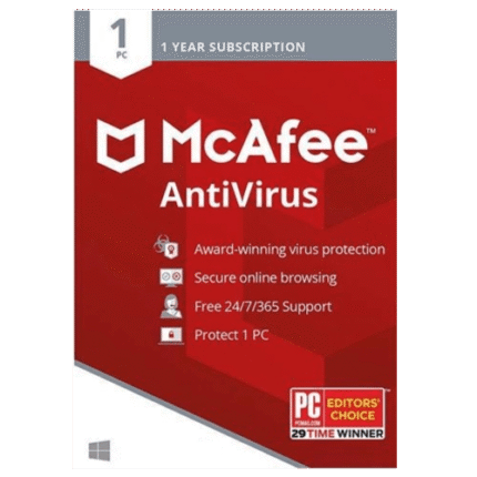 McAfee AntiVirus - 1-Year / 1-PC